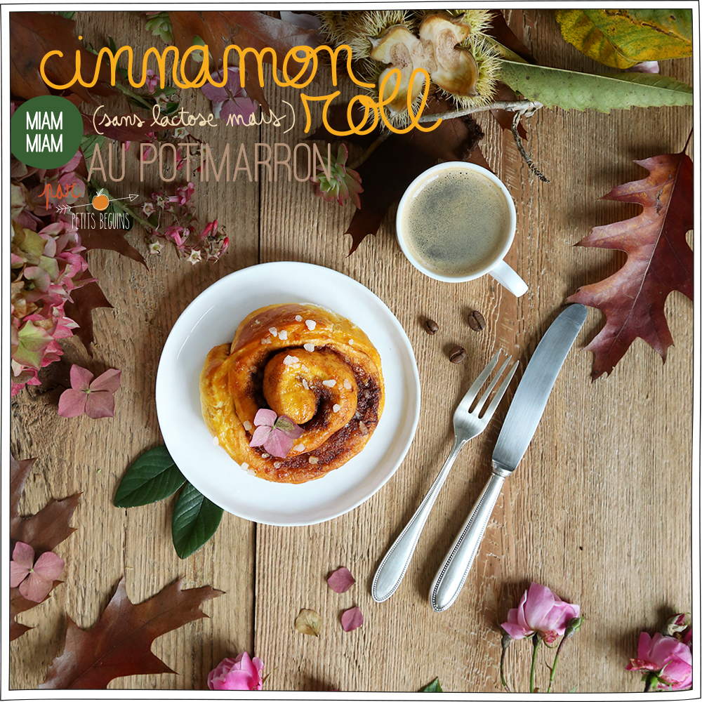 Cinnamon Roll au Potimarron - Recette Sans Lactose - Petits Béguins