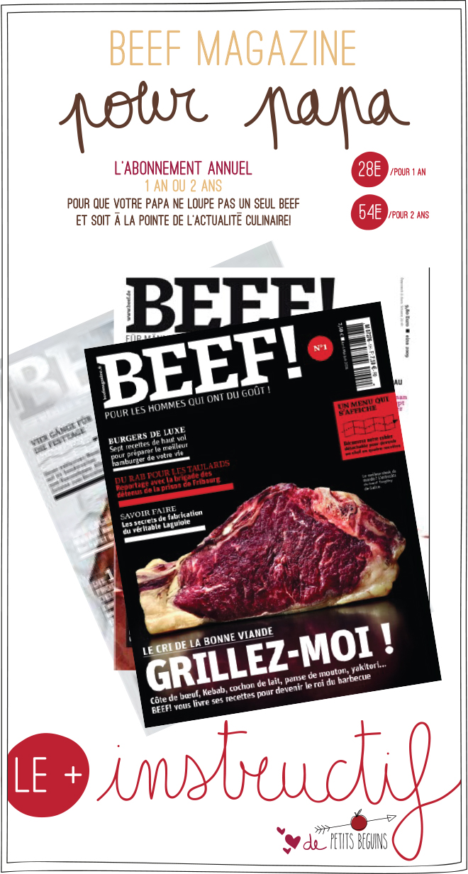 Beef Magazine - Cadeaux fête des pères - Petits Béguins