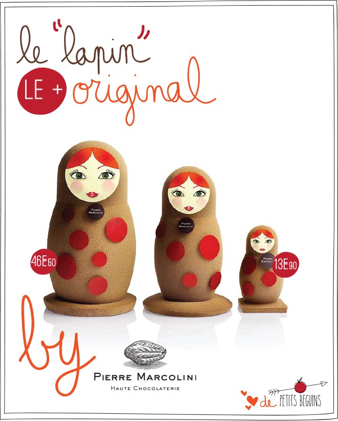 Pierre Marcolini - Pâques 2015 - Poupée baby doll - Petits Béguins