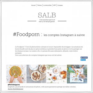 Salb - Article Presse - Petits Béguins #Foodporn