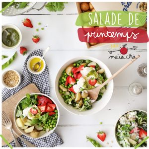 Salade De Printemps - Petits Pois & Fraises - Recette Veggie - Maïa Chä